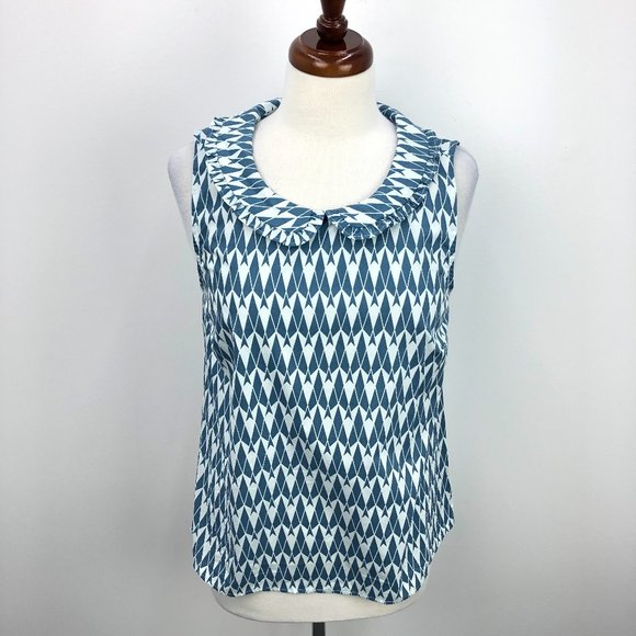 Modcloth Tops - NWT ModCloth Blue White Geometric Pattern Camisole